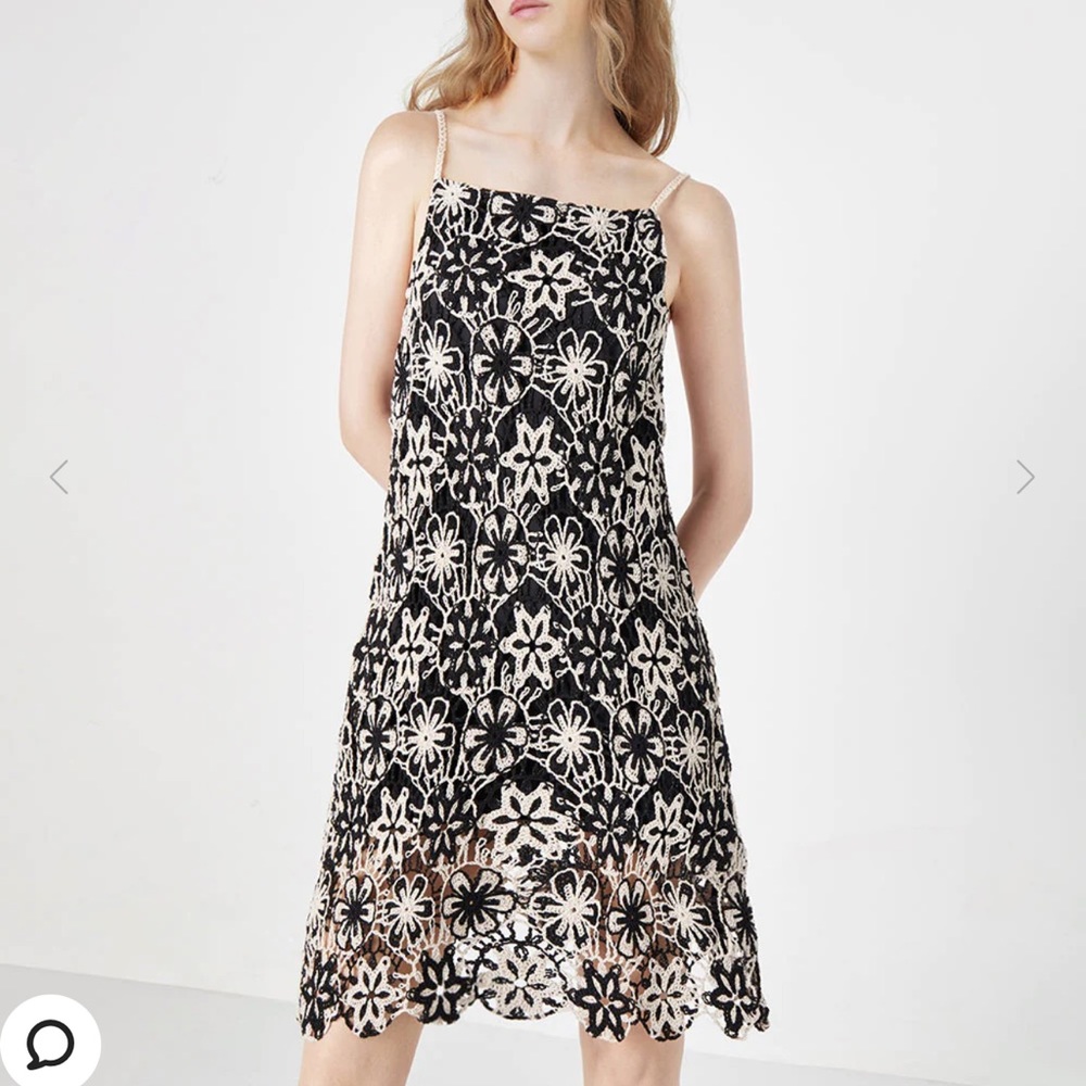 Black and white Knit Cami Dress by Urban Revivo